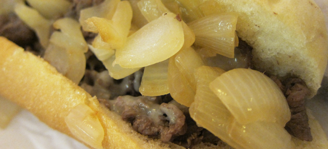 Elbert’s Cheesesteak Sandwiches: Beef. Cheese. Bun