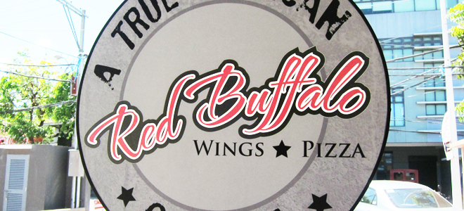 Red Buffalo Wings and Pizza